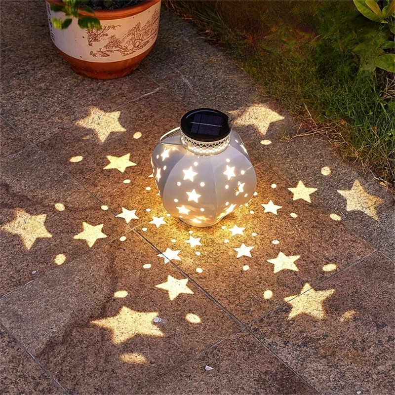 Outdoor Lighting Guide - Garden Star Projector Lamp Hanging Solar