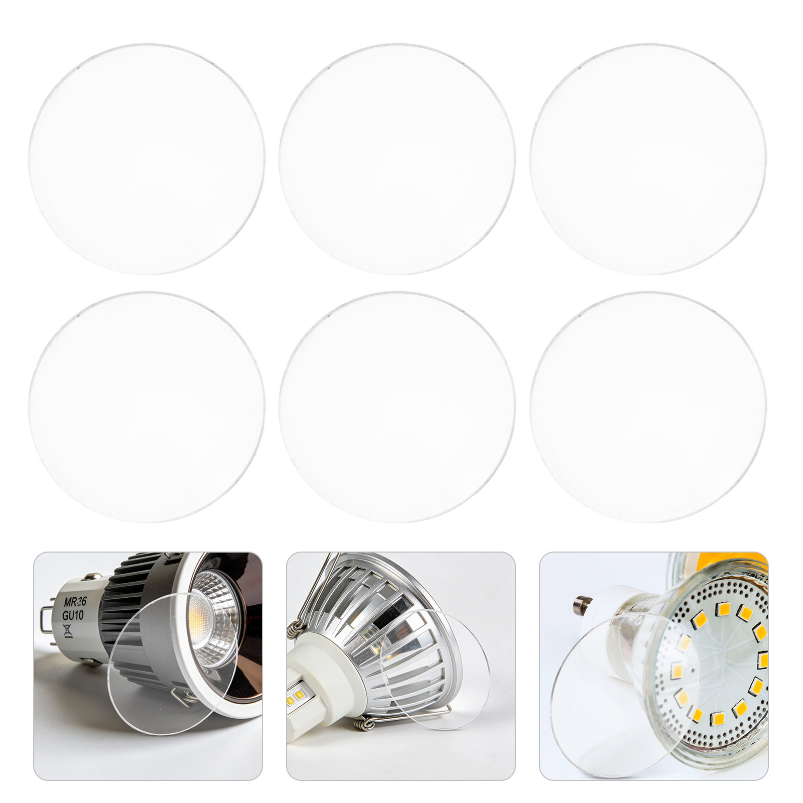 Outdoor Lighting Glass Replacement - 20Pcs Spotlight Glass Shade Transparent Curved