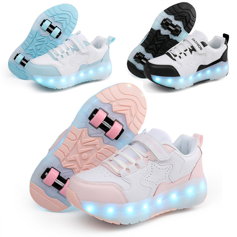 Outdoor Lighting Grid Screen - Kid Led Sneakers USB Charging Luminous