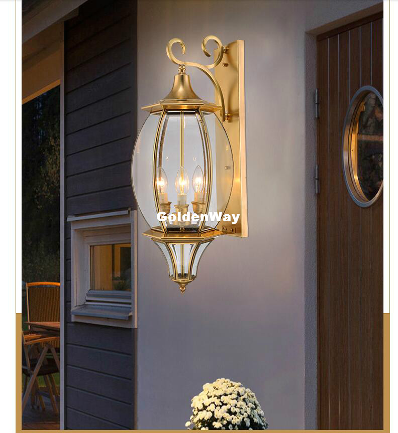 Antique Brass Wall Lamp Outdoo - Outdoor Lighting Brass review and price
