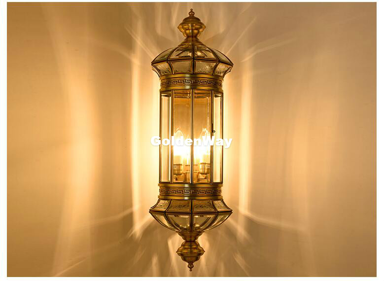 Antique Brass Wall Lamp Outdoo - Outdoor Lighting Brass review and price