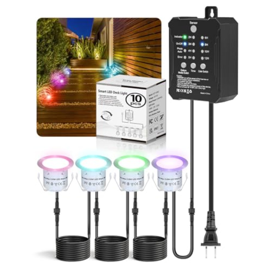 RGB Deck Lights Kit with Low V - Outdoor Lighting Kit With Transformer review and price
