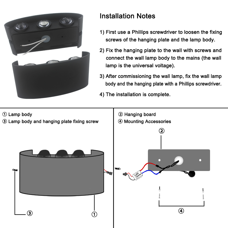 2W 4W 6W 8W 10W 12W LED Wall L - Outdoor Lighting Amazon review and price