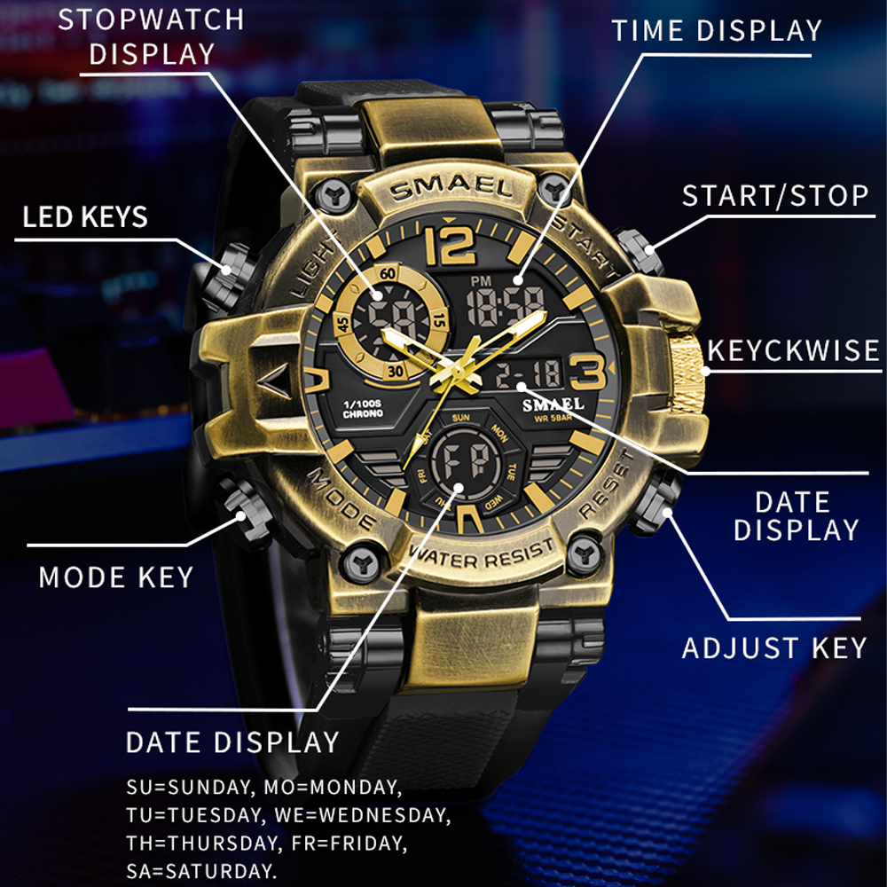 SMAEL Outdoor Men Watch Bronze - Outdoor Lighting Bronze review and price