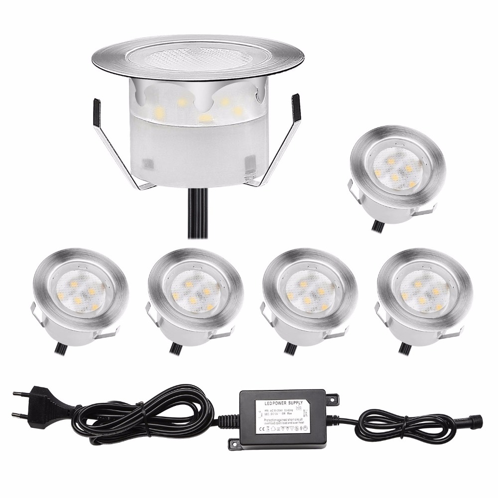QACA 6 Pack LED Deck Lights Lo - Outdoor Lighting Kits Low Voltage review and price