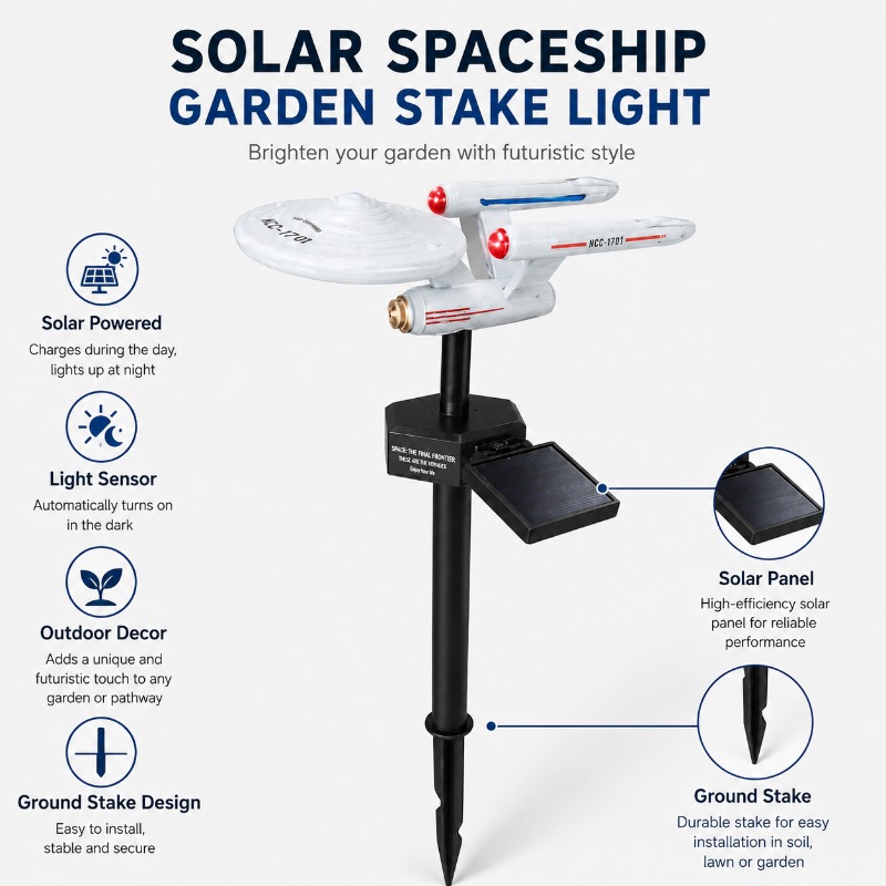 Star Trek USS Enterprise Solar - Outdoor Lighting Yard Stakes review and price