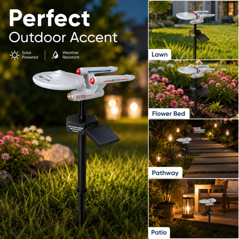 Star Trek USS Enterprise Solar - Outdoor Lighting Yard Stakes review and price