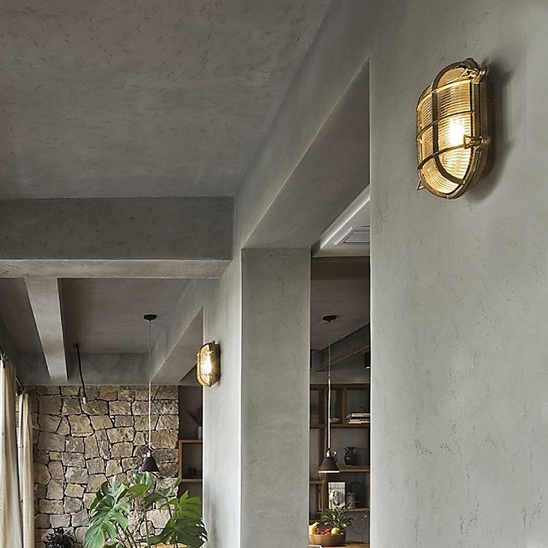 Minimalist Brass Glass Wall La - Outdoor Lighting Brass review and price
