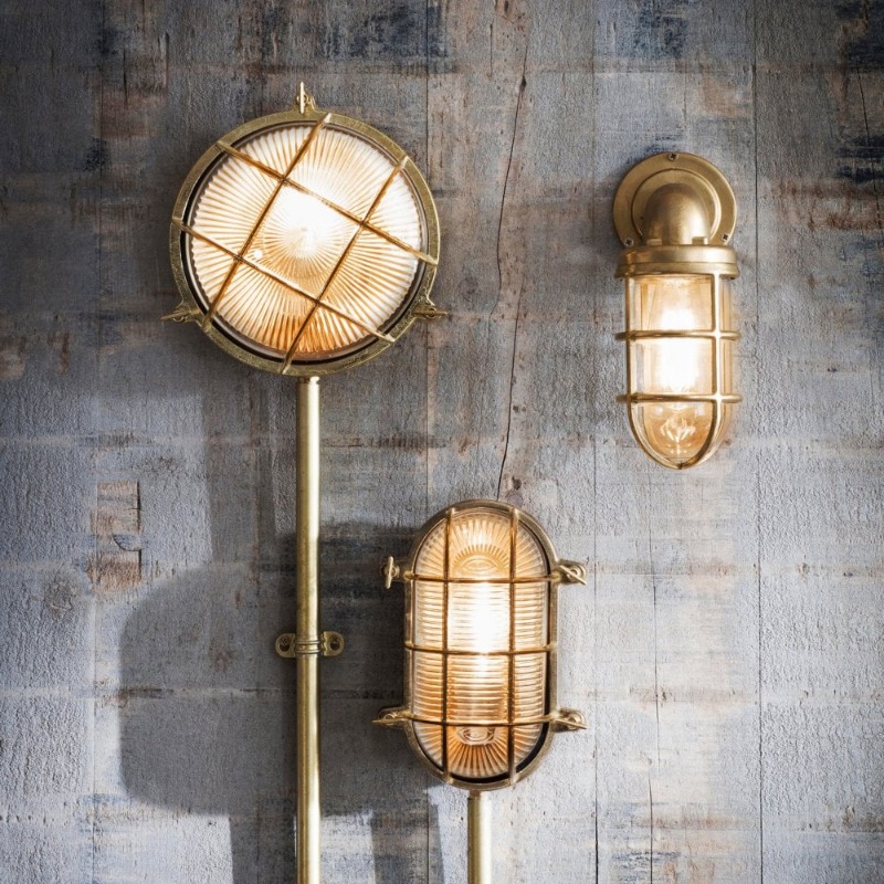 Minimalist Brass Glass Wall La - Outdoor Lighting Brass review and price