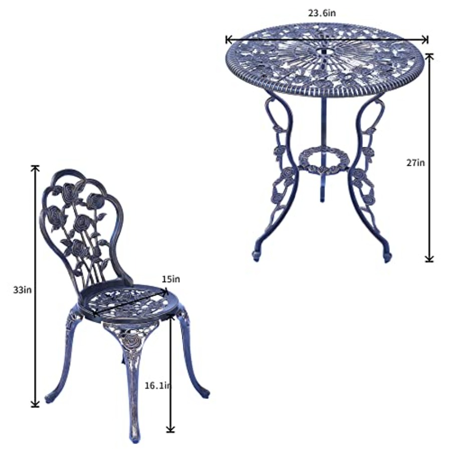Outdoor bistro set for garden, - Outdoor Lighting Bronze review and price