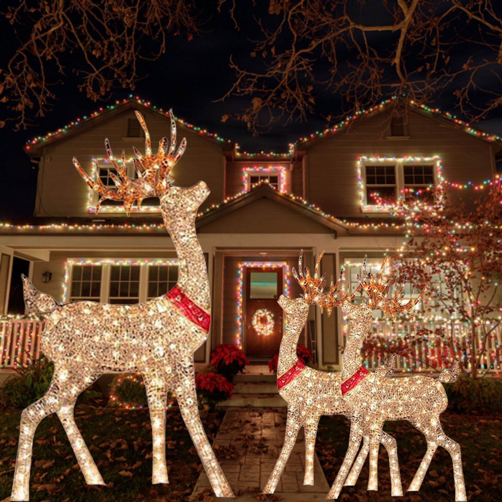Lighted Christmas Decoration D - Outdoor Lighting Yard Stakes review and price