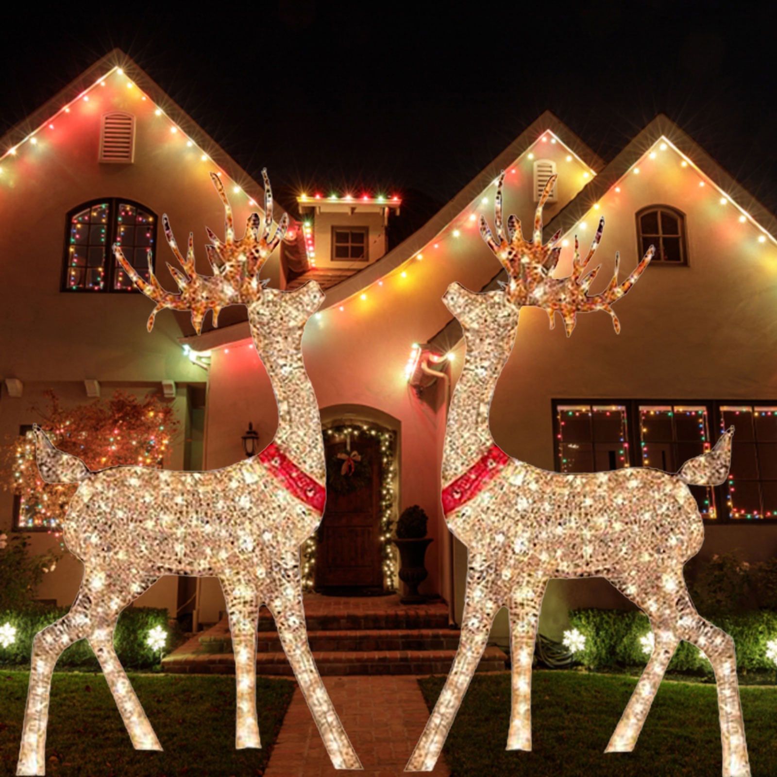 Lighted Christmas Decoration D - Outdoor Lighting Yard Stakes review and price