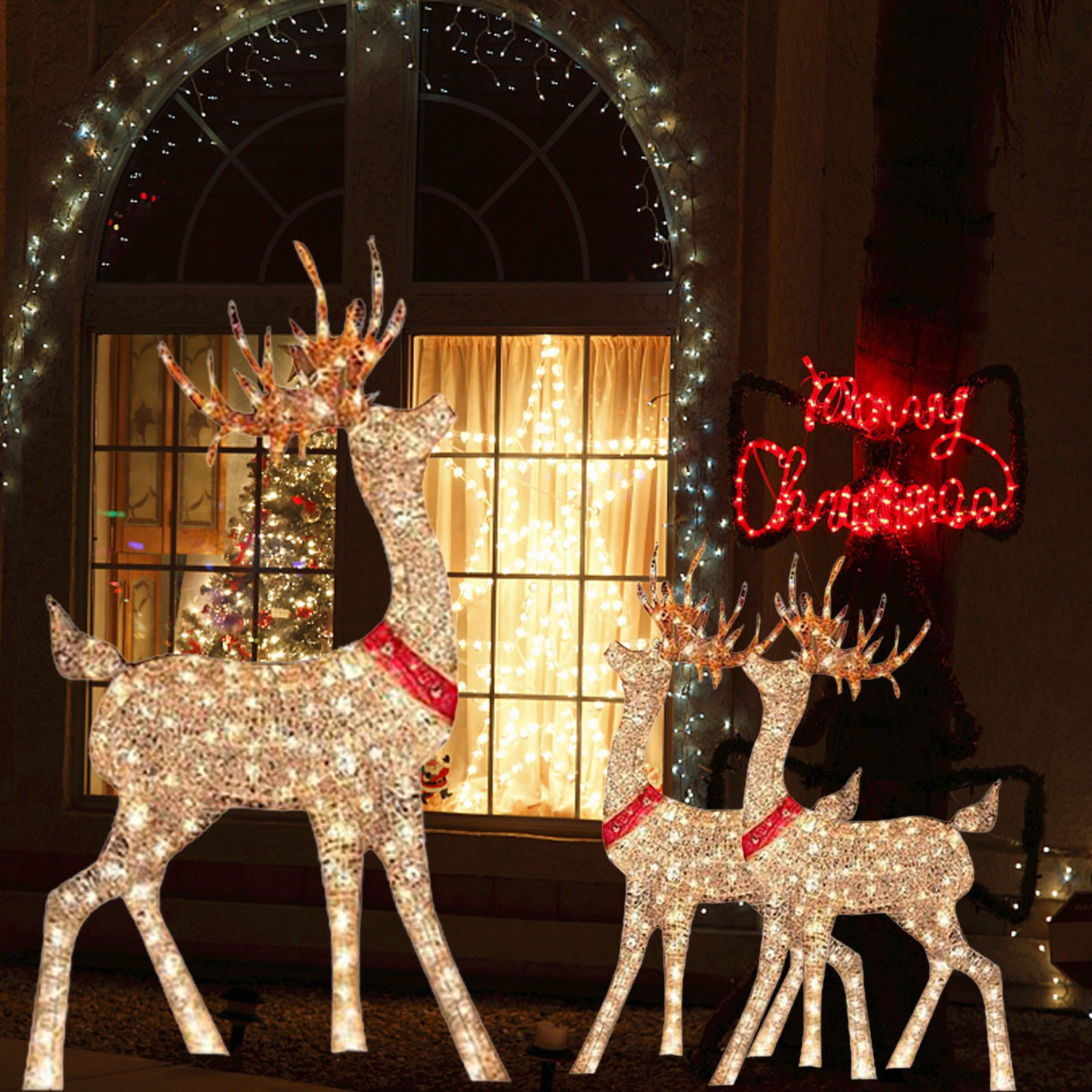 Lighted Christmas Decoration D - Outdoor Lighting Yard Stakes review and price