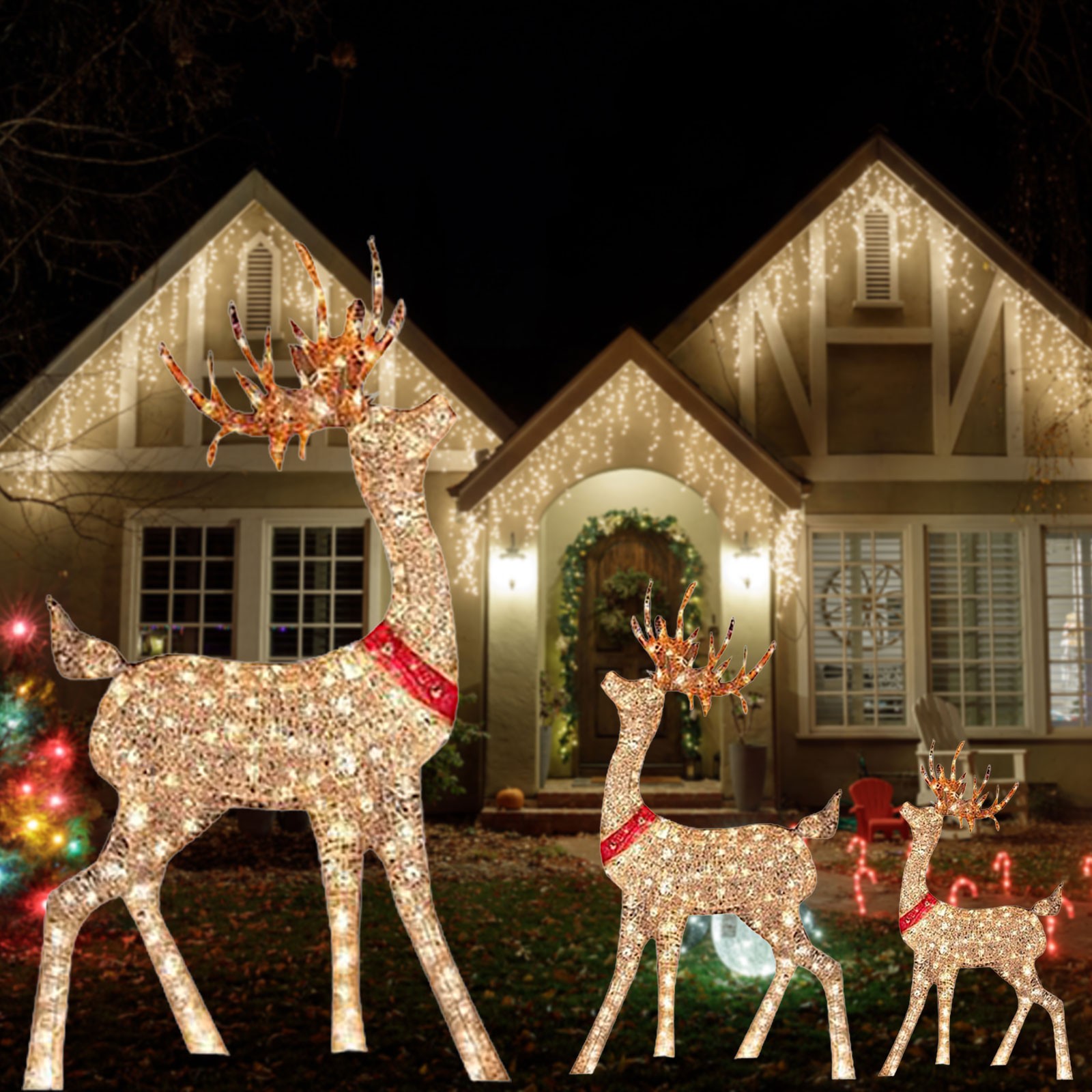 Lighted Christmas Decoration D - Outdoor Lighting Yard Stakes review and price