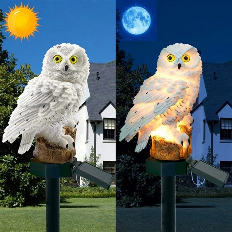 Solar Owl Statue Garden Light  - Outdoor Lighting Guide review and price