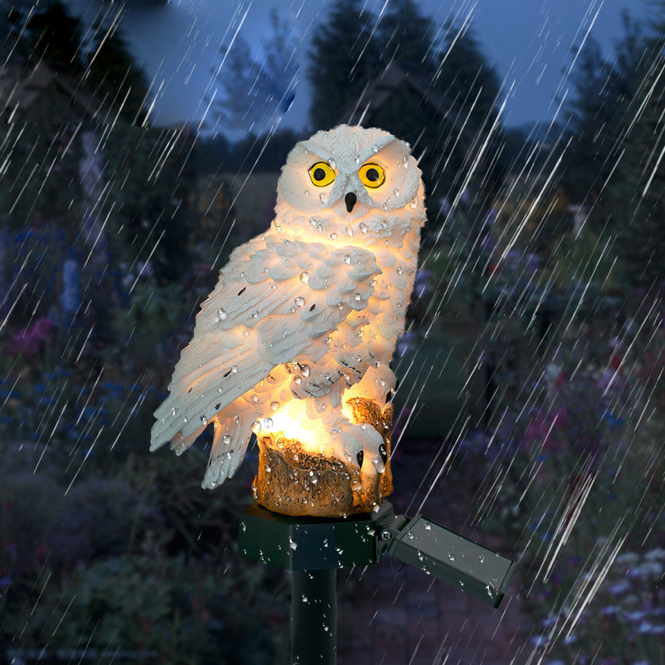 Solar Owl Statue Garden Light  - Outdoor Lighting Guide review and price