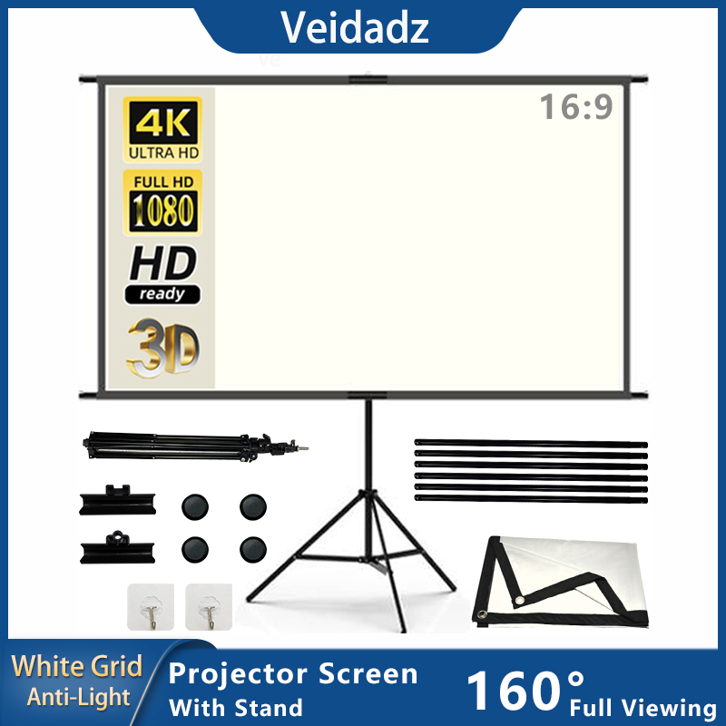Projector Screen With Stand Wh - Outdoor Lighting Grid Screen review and price