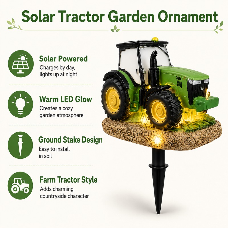 Solar Tractor Garden Stake Lig - Outdoor Lighting Yard Stakes review and price