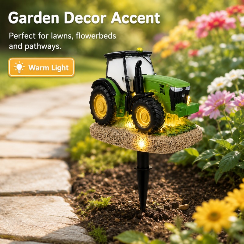 Solar Tractor Garden Stake Lig - Outdoor Lighting Yard Stakes review and price