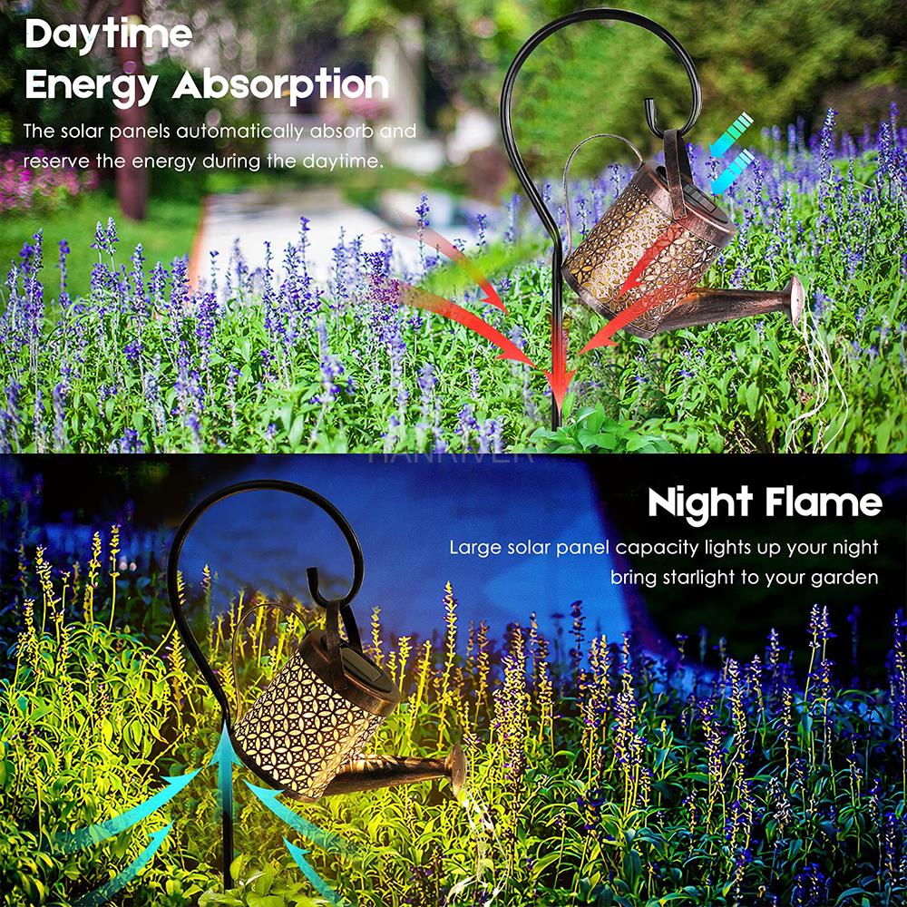 Solar Watering Can Light Hangi - Outdoor Lighting Bronze review and price