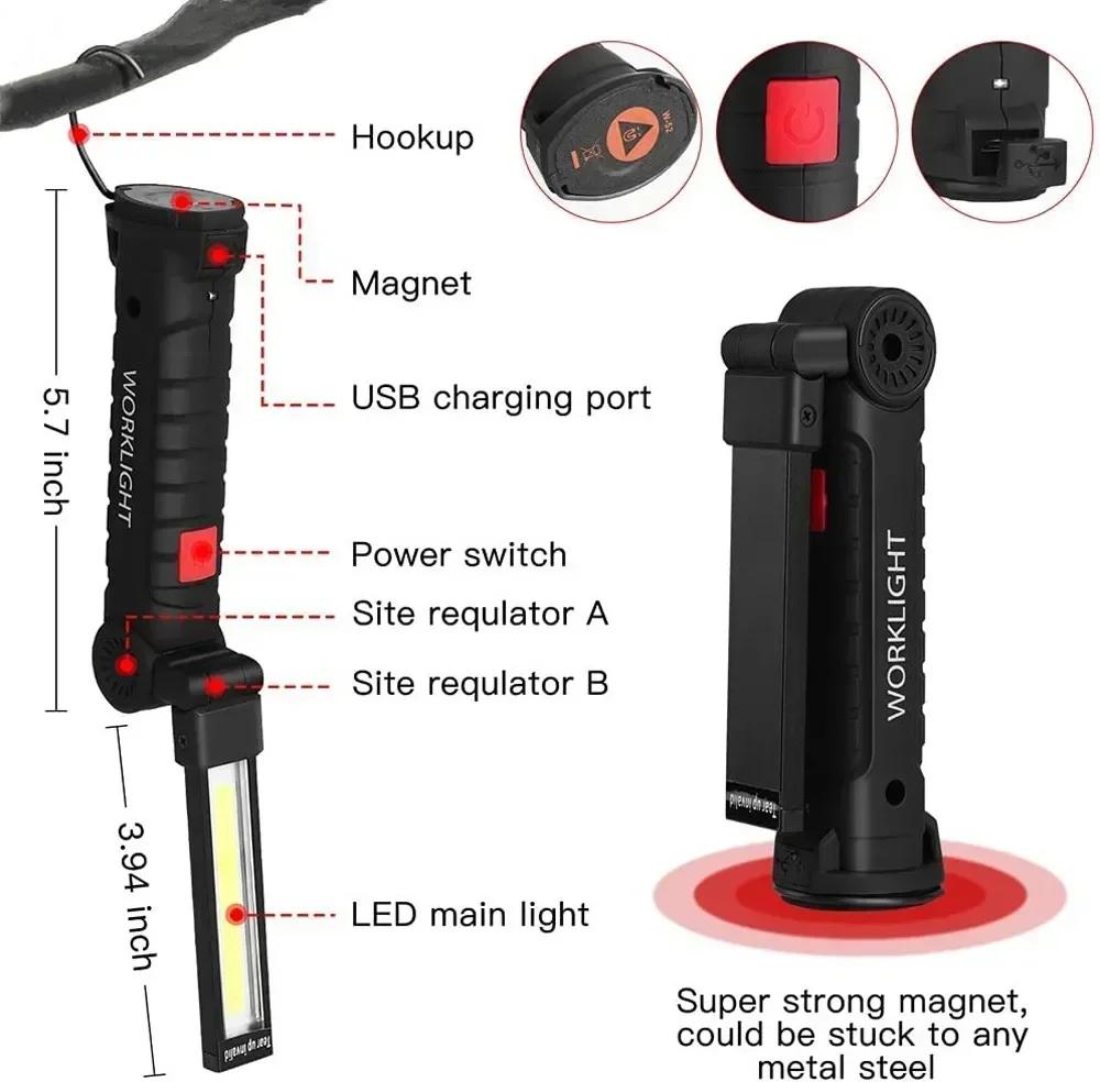 LED COB Flashlight USB Recharg - Outdoor Lighting Guide review and price