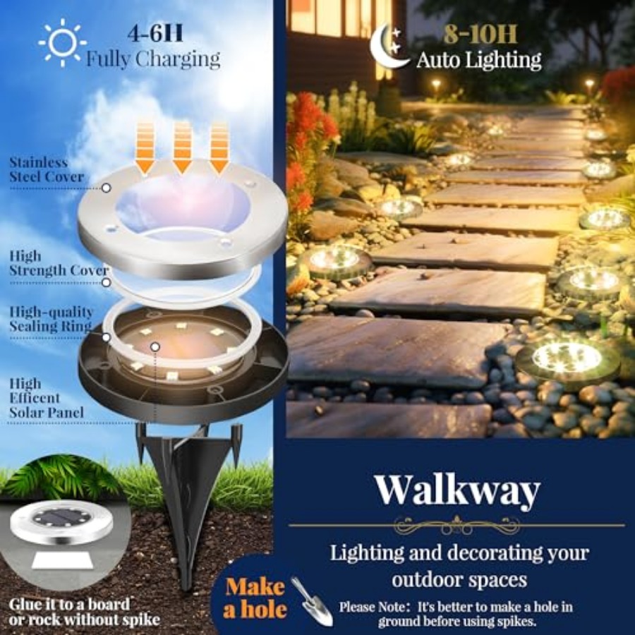 Solar Ground Lights Solar Ligh - Outdoor Lighting Led review and price