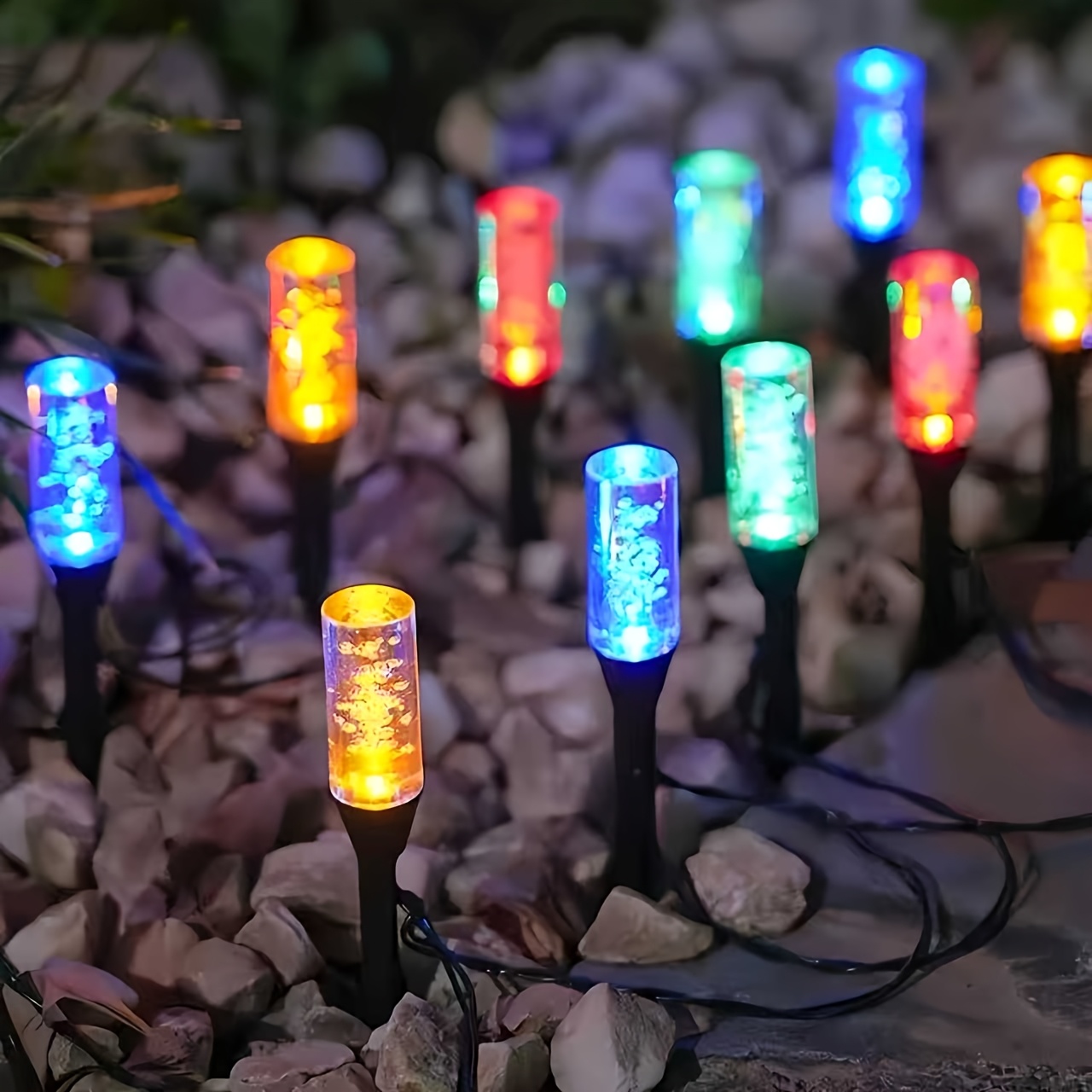 Solar Bubble Tube Solar Pathwa - Outdoor Lighting Yard Stakes review and price