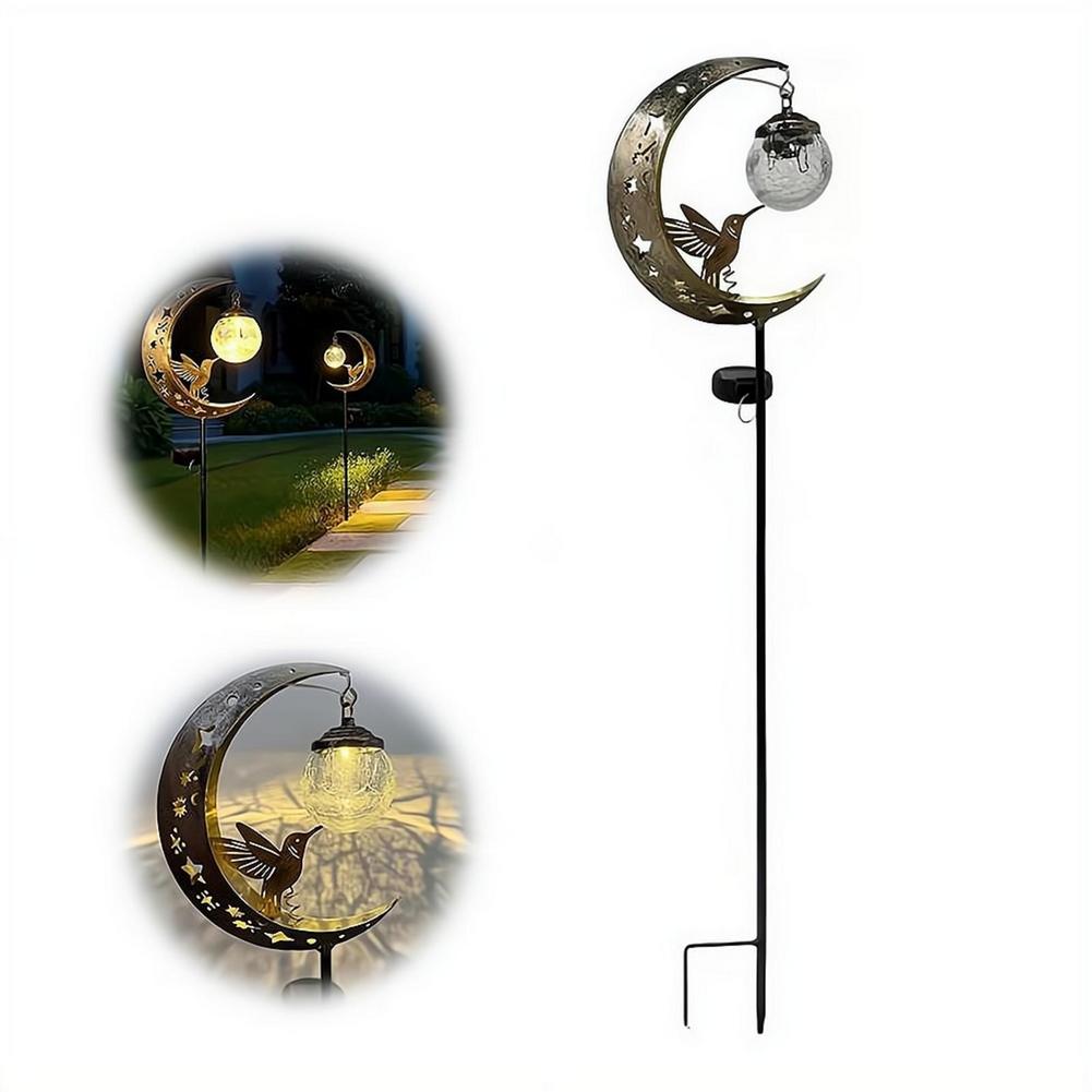 Solar Lawn Light Iron Hummingb - Outdoor Lighting Yard Stakes review and price